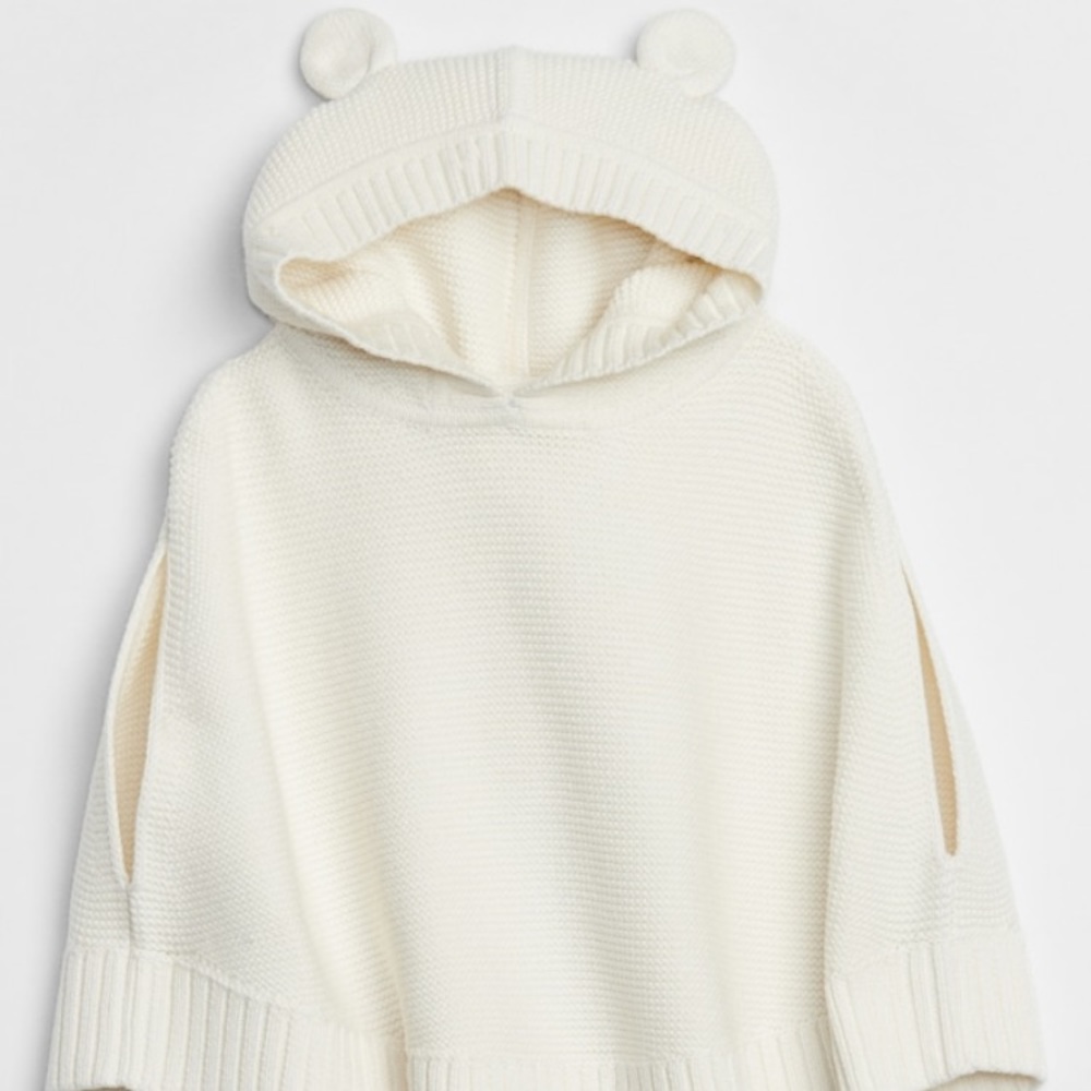 Baby bear hoodie poncho